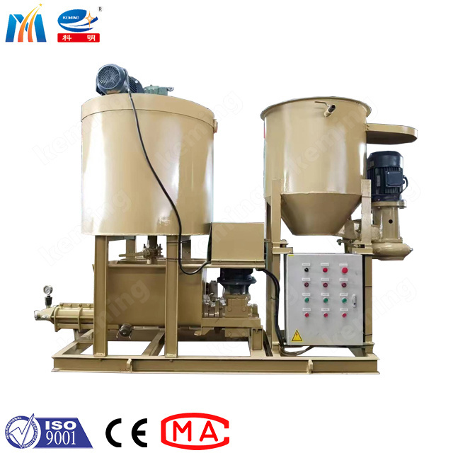 3 MPa cement slurry mixing barrel  screw grout pump station turbine mixer grout pump combination