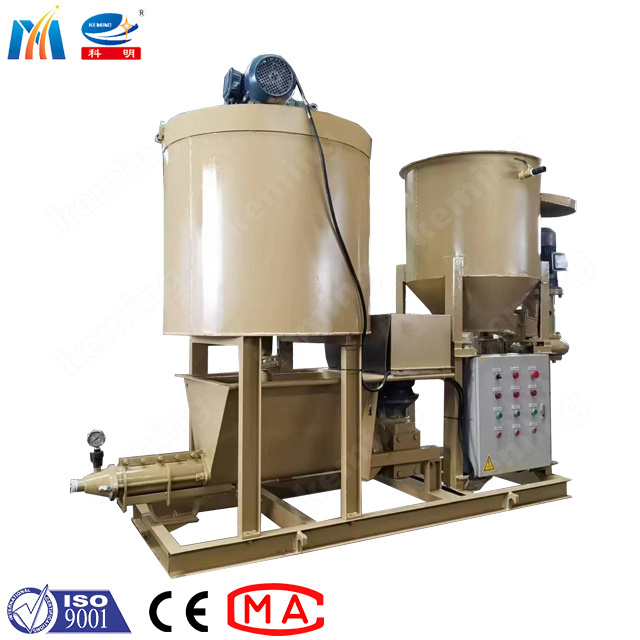 3 MPa cement slurry mixing barrel  screw grout pump station turbine mixer grout pump combination