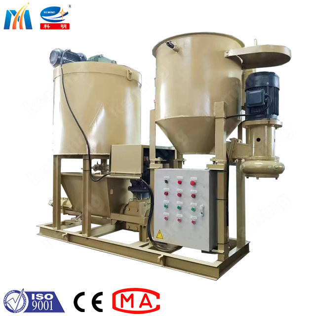 3 MPa cement slurry mixing barrel  screw grout pump station turbine mixer grout pump combination