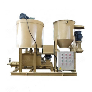 3 MPa cement slurry mixing barrel  screw grout pump station turbine mixer grout pump combination