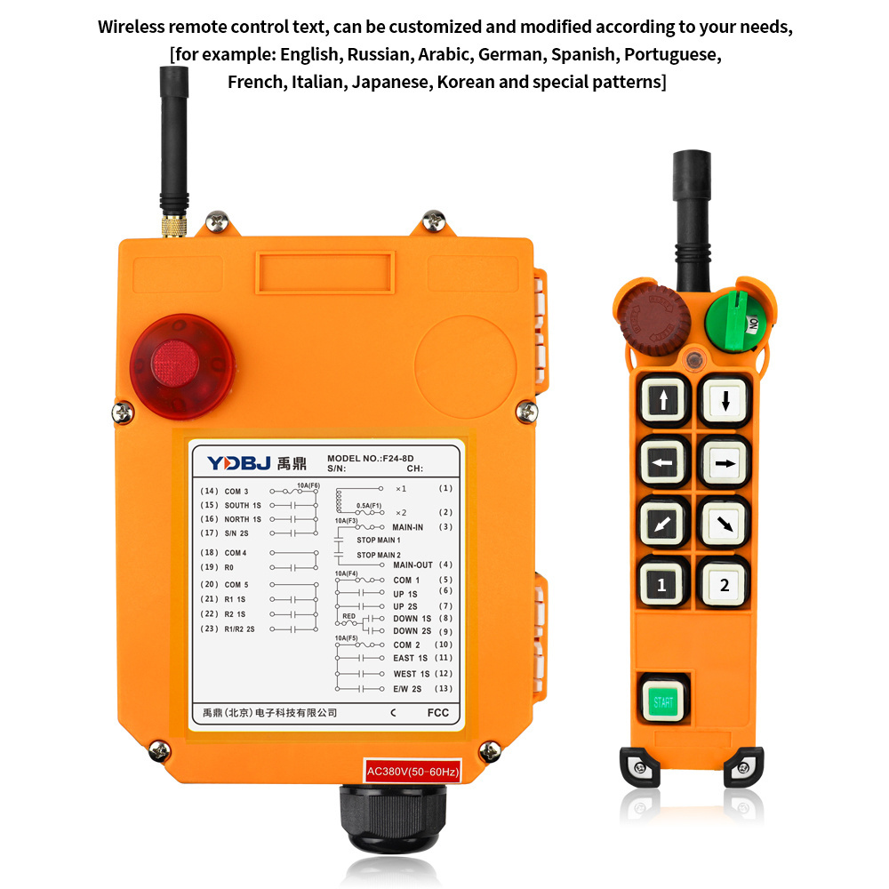 industrial remote control 8D 8 button remote control wireless remote control for overhead crane hoist