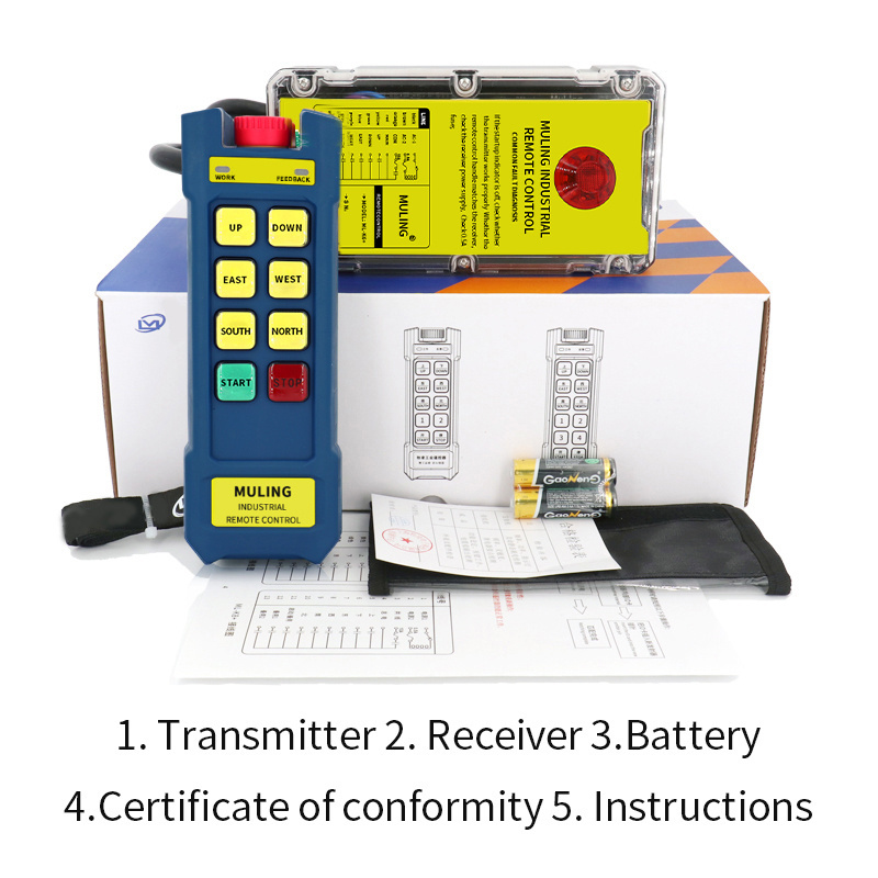 wireless controller crane ML-K6+ industrial wireless waterproof on off crane remote control metal push button switch