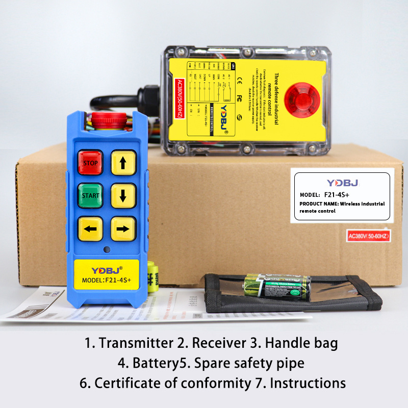 F21-4S+ lifting winch controller overhead crane hoist radio handing industrial wireless smart remote control