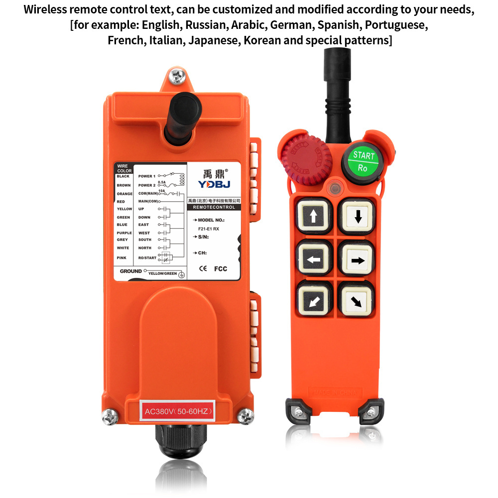 Industrial Crane Remote Controller F21-E1 Wireless Switches for Hoist Crane Lift AC 380V 220V DC 12V 24V