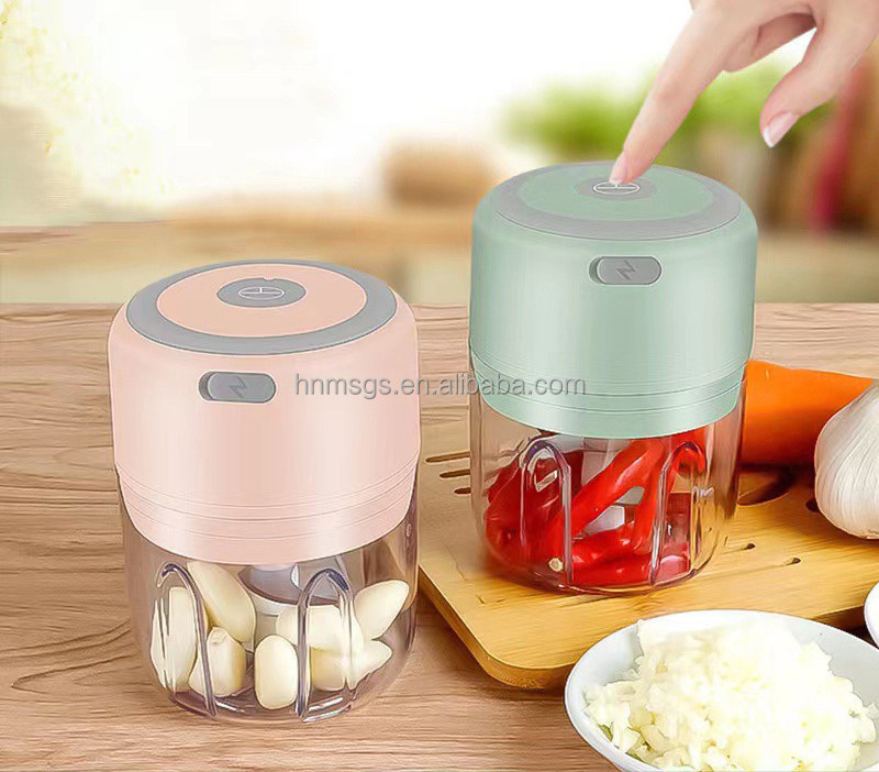 Wholesale stainless steel mini wireless electric baby food garlic press chopper electric food choppers dicers garlic pro dicer