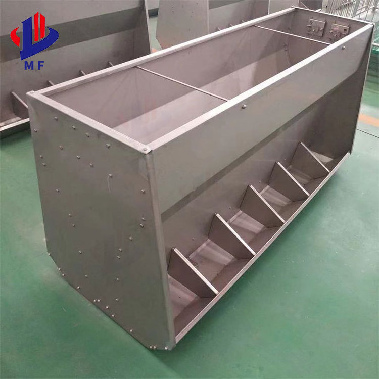 Piglet trough double side stainless steel pig farm hog feeding equipment