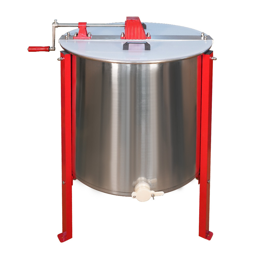 Stainless Steel Manual Beekeeping Extraction Honeycomb Drum Spinner with Transparent Lid Self-reversal Dadant Honey Extractor