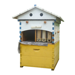 Automatic Wooden bee hive House kit with 7 PCS Upgraded Auto Frame Comb-Beehive Box Honey Free harvesting