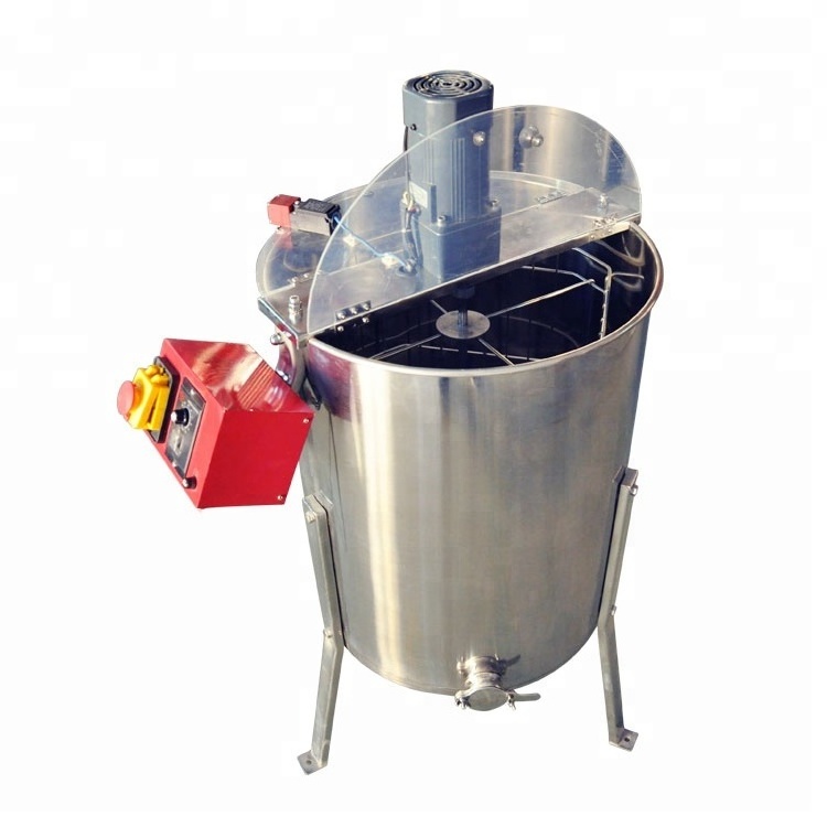 Stainless steel centrifugal commercial automatic 4 frames electric motor radial used honey extractor electric for sale