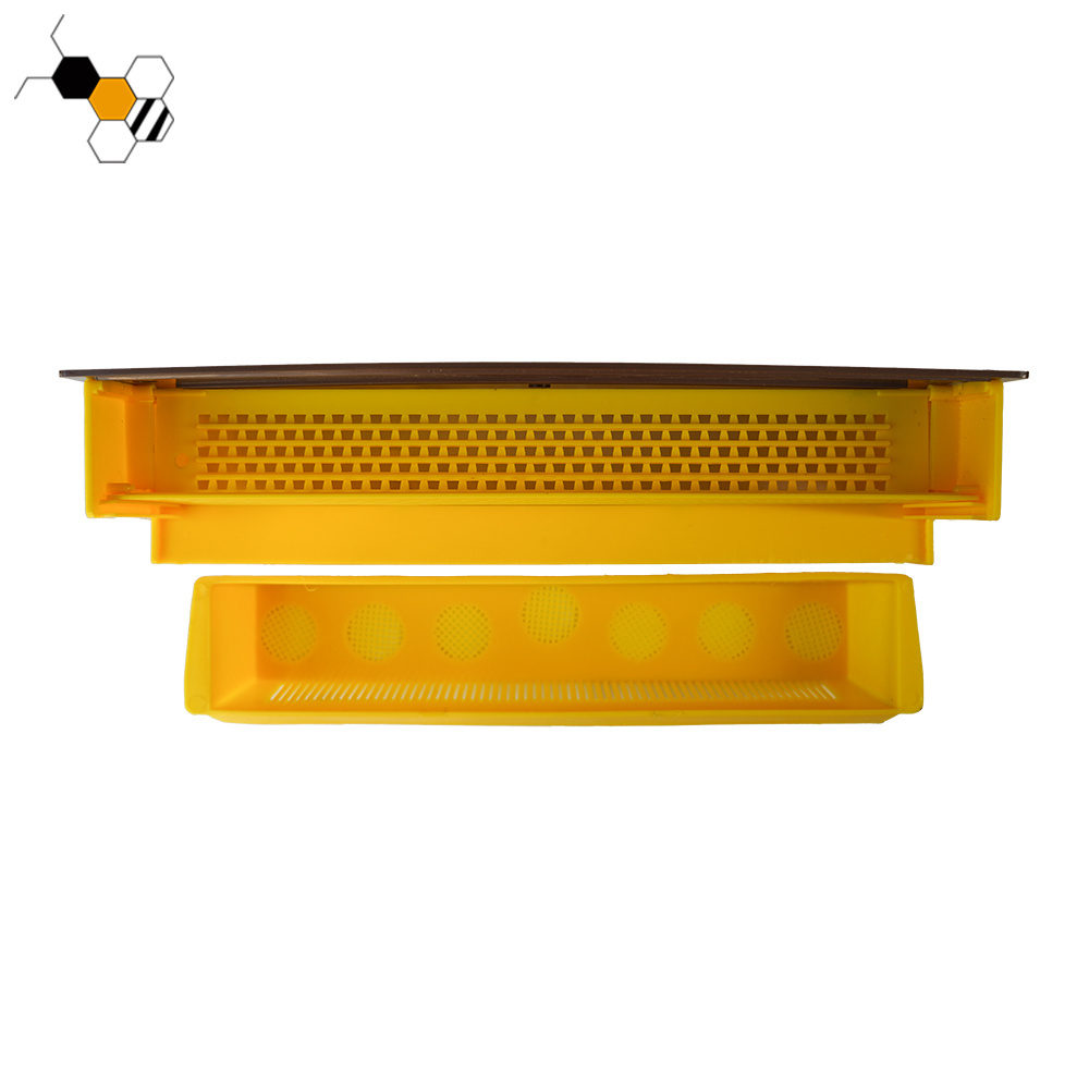 Beekeeping pollen trap yellow plastic bee pollen trap