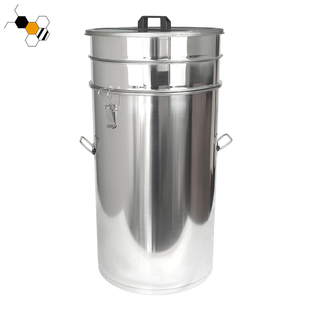 Honey storage tank with strainer automatic beekeeping equipment 70L stainless steel honey tank