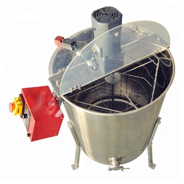 Stainless steel centrifugal commercial automatic 4 frames electric motor radial used honey extractor electric for sale