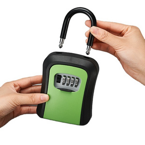 key box aluminum alloy password metal key lock box wall mounted combination lock key storage box