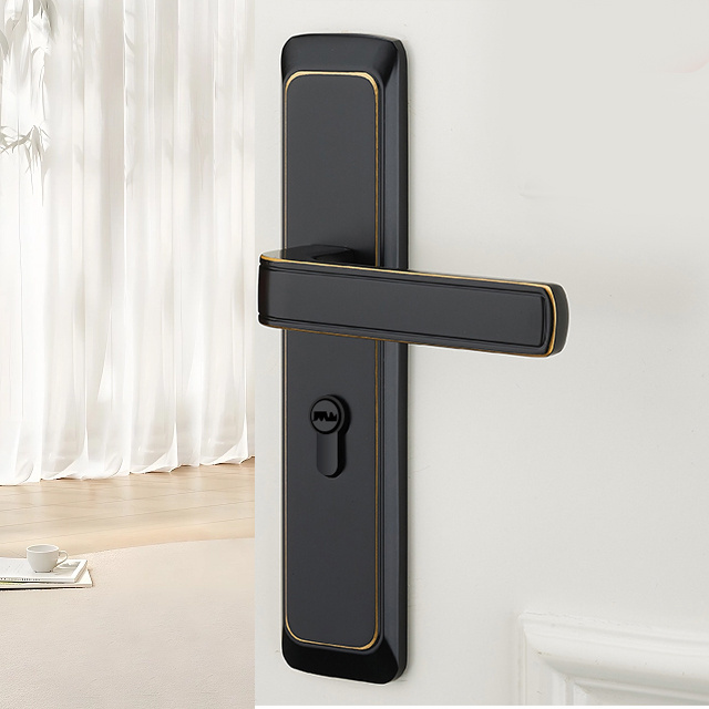 Wholesale Price Luxury Morden Hotel Villa Home Brass Wood Door Handles Lock