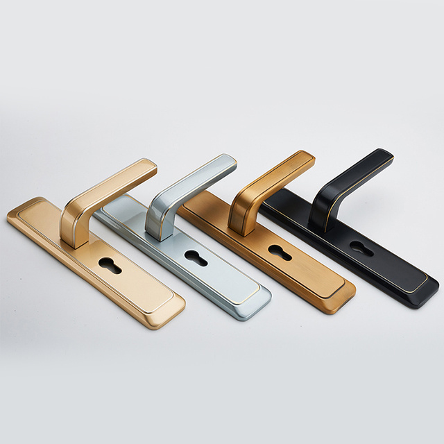 Good Quality Modern Simple Security Anti-Theft Wooden Door Handle Set Lock for Interior Door