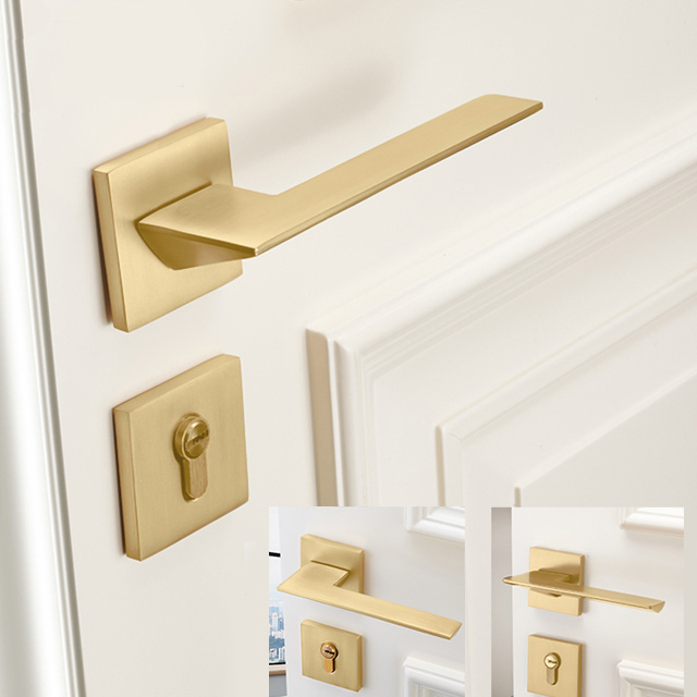 Durable Gold Weatherproof Outdoor Lever Lock for Gates and Exterior Doors