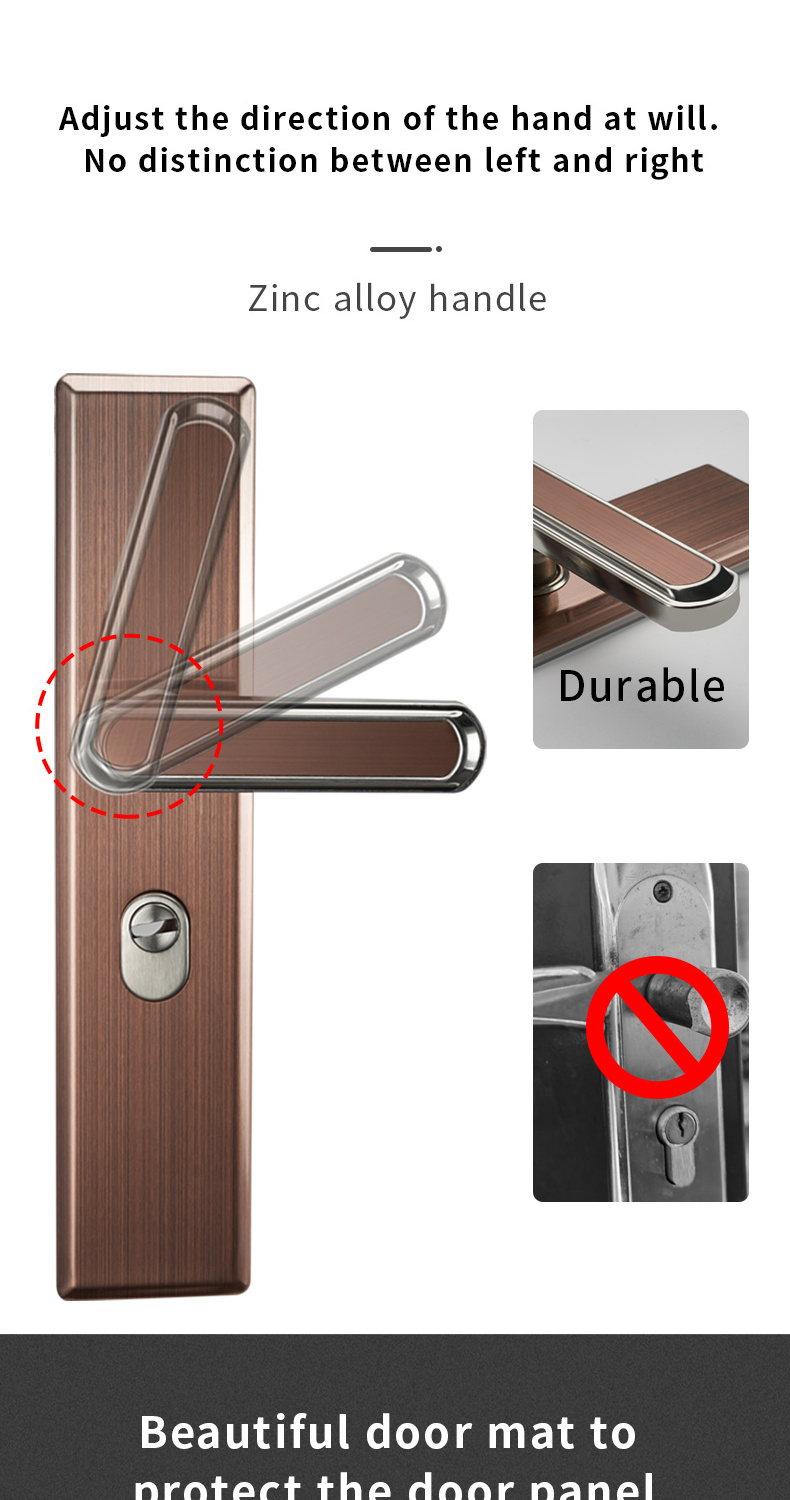 Exterior Door Lock with Anti-theft Function and Fireproof Material for Enhanced Safety door lock