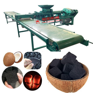 Reasonable Price Fully Automatic Bio Coconut Shell Compressed Charcoal Coal Making Briquettes Machine