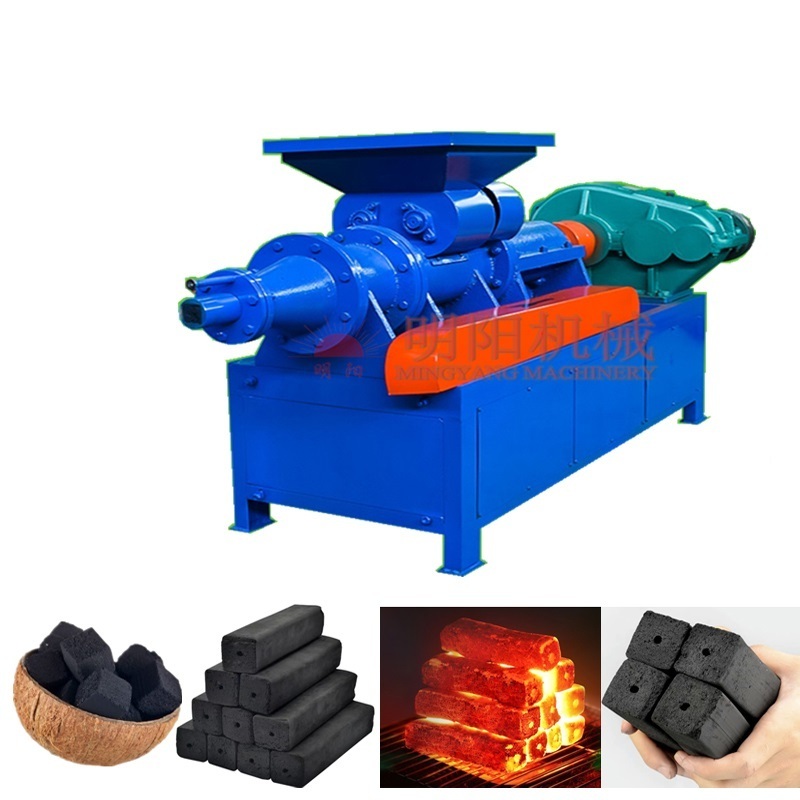 Reasonable Price Fully Automatic Bio Coconut Shell Compressed Charcoal Coal Making Briquettes Machine