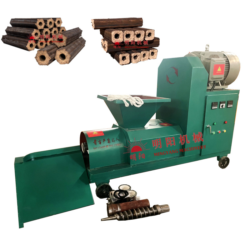 Rice hull briquette shaping machine/wood charcoal briquette machine/rice husk biomass sawdust briquette extruder