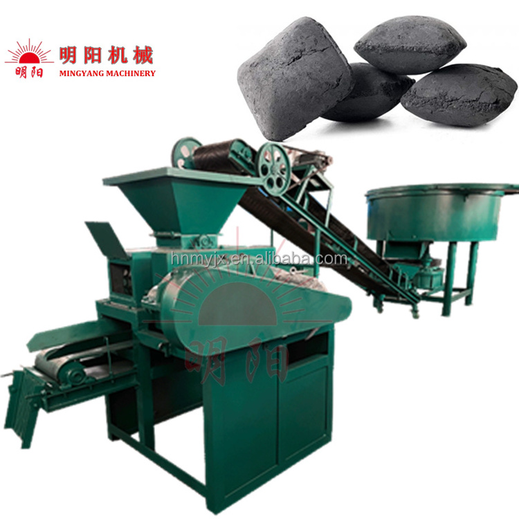 Pressing Pressure Ball Machine Rice Husk Coal Briquette Roller Press Charcoal Briquetting Machine