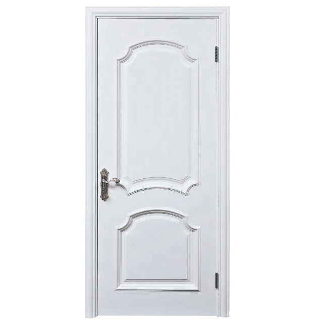 Made in China solid natural bedroom interior solid hotel wood doors interior white