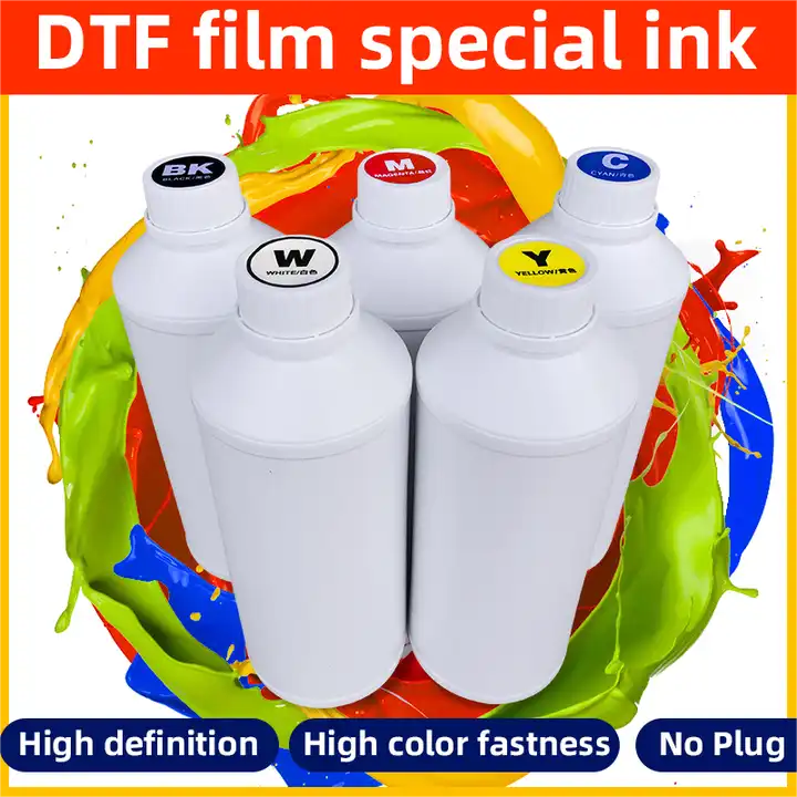 Factory Sales Hot Melt Powder Dtf Film Premium  Dtf White Ink 1000ml Dtf Ink For Epson Xp600 4720 L1800 L805 I3200printer