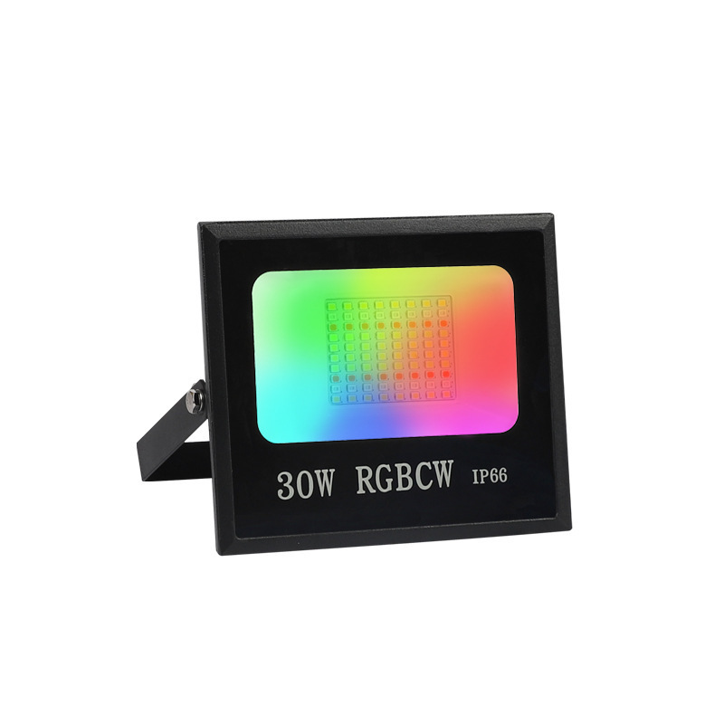 Smart Alexa Google Assistant Remote App Control Color Changing IP66 Waterproof Outdoor Stadium 30W 50W 100W RGB LED Flood Light