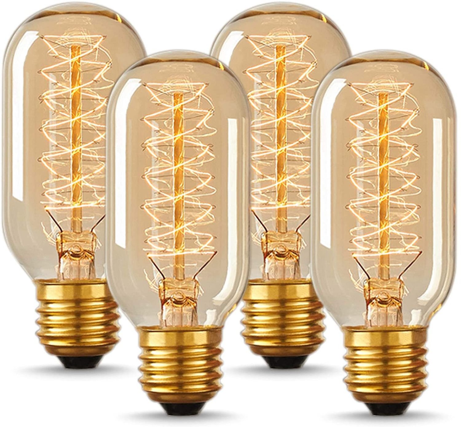 High Brightness Vintage 40W/60W E26/E27 Antique Tubular Style Incandescent Bulb T45 A60 ST19 ST58 ST64 Decorative Edison Bulb