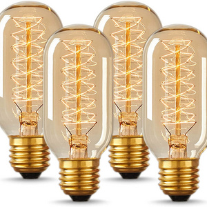 High Brightness Vintage 40W/60W E26/E27 Antique Tubular Style Incandescent Bulb T45 A60 ST19 ST58 ST64 Decorative Edison Bulb