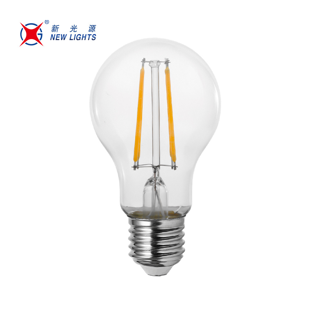 China Hot Selling 4W 6W 8W 10W 12W 15W Glass Amber Clear Grey Opal Frosted E26 E27 B22d CCT A19 A60 LED edison LED Filament Bulb