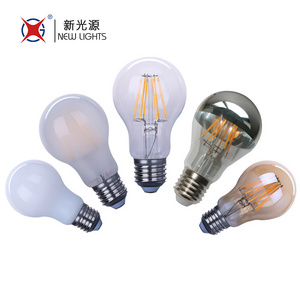 China Hot Selling 4W 6W 8W 10W 12W 15W Glass Amber Clear Grey Opal Frosted E26 E27 B22d CCT A19 A60 LED edison LED Filament Bulb