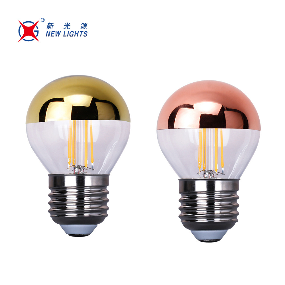 2022 China Hot Selling 2W 4W 5W Glass E12 E14 E26 E27 B15d B22d Clear Frosted Opal Amber Reflector G45 LED Filament Bulb