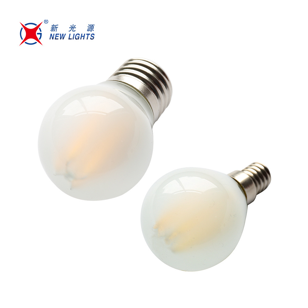 China Factory Supplier 2W 4W 5W Glass E12 E14 E26 E27 B15d B22d Clear Frosted Opal Milky White G45 LED Filament Bulb