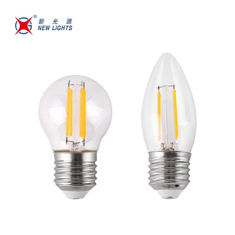 China Factory Wholesale 2W 4W 5W Glass E12 E14 E26 E27 B22d CCT Clear Opal Dimmable G45 C35 C35T LED edison LED Filament Bulb