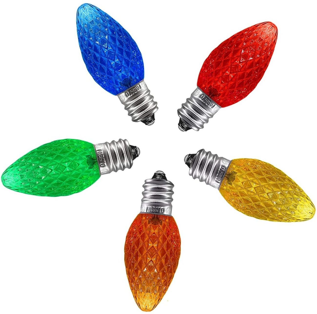 Christmas Holiday Decorative China Factory 0.8W E12/E14 LED PC/Glass C7 Lights Bulb for Outdoor String Lights