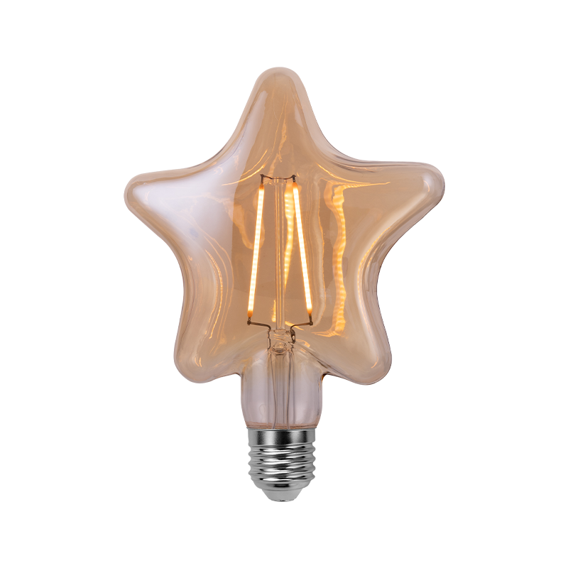 China Factory Decorative 4W Glass E26 E27 B22d 1800K 2200K 60lm Amber Clear Dimmable Special Shape Bulb LED Filament Bulb