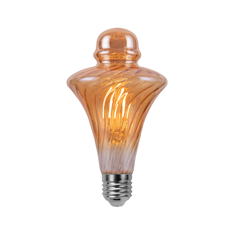 China Factory Decorative 4W Glass E26 E27 B22d 1800K 2200K 60lm Amber Clear Dimmable Special Shape Bulb LED Filament Bulb