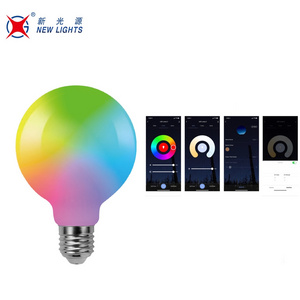 Alexa Google Home Wifi Smart Intelligent Life Tuya App Control RGB+W Dimming A60 G80 G95 G125 ST64 LED Filament Light Bulb