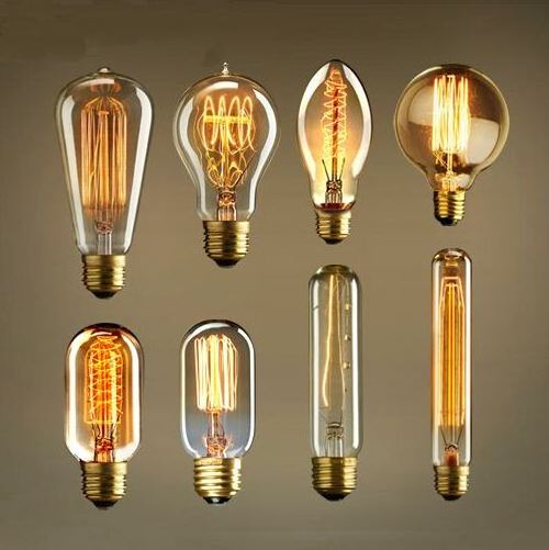 Factory Wholesale Warehouse C35 A60 ST64 G80 T30 Clear Amber 40W 60W Chandelier Z T Spiral Squirrel Cage Edison Bulb