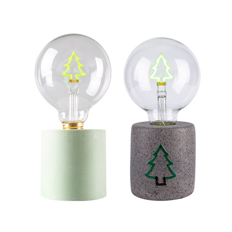 Christmas Hot  DIY Filament RGB Colorful A60 G80 G95 G125 Cartoon Bulb LED Filament Bulb With Lamp Base