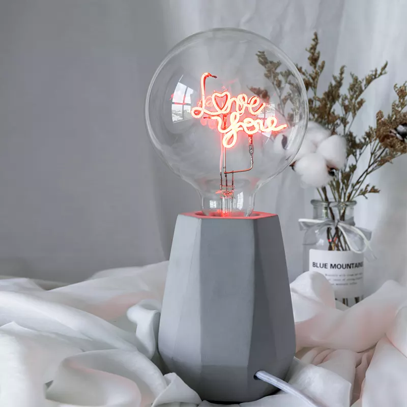 Letter In the Bulb E26 E27 4W Customized Letter Text Love Vintage Retro Edison Bulb G125 Led Filament Bulb for Decoration