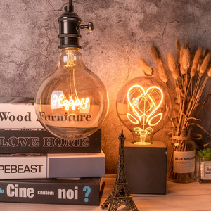 Letter In the Bulb E26 E27 4W Customized Letter Text Love Vintage Retro Edison Bulb G125 Led Filament Bulb for Decoration