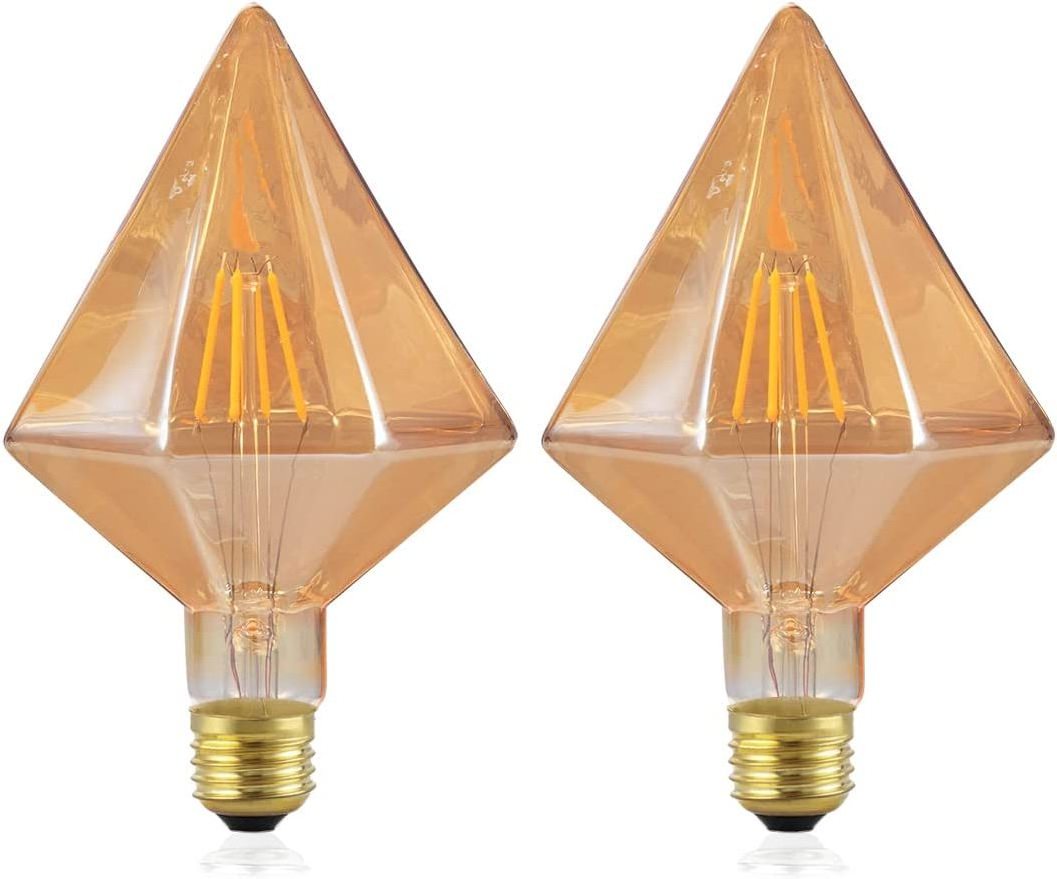 XGY Factory Decorative 4W Glass E26 E27 B22d 1800K 2200K 60lm Amber Clear Special Shape Bulb Modern LED Filament Bulb