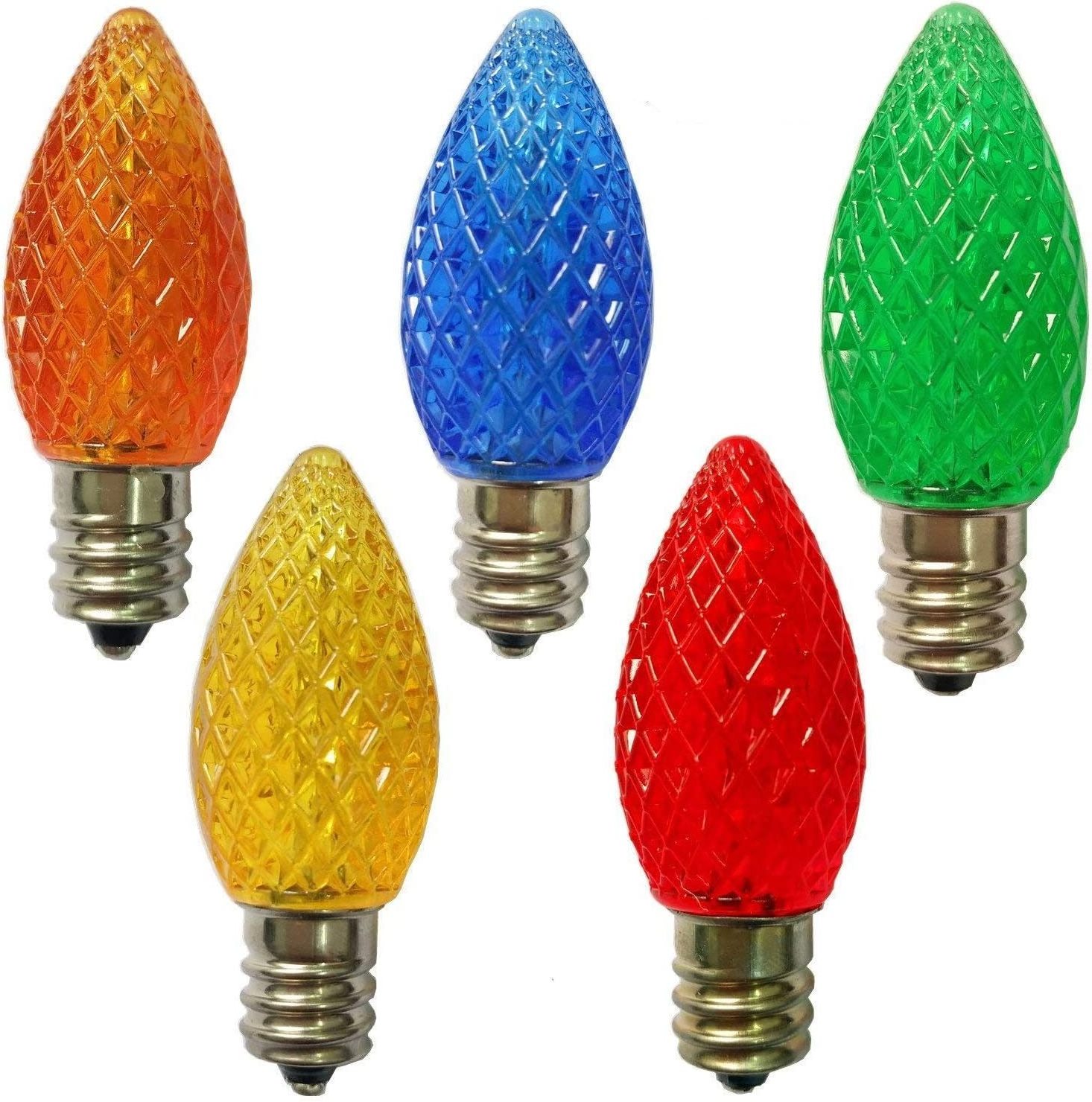 Small Bulb Clear Blue Red Green Orange Glass PC Bulb C7 C9 IP65 Decorative Lamp Bulb Party Light Outdoor