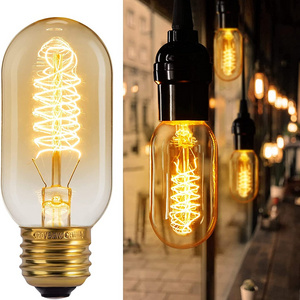 Wholesale Factory Good Price T45 E26 E27 B22 Ra99 Amber 40W 60W Leaf Thread Linear LED Edison Bulb Decorative Bulb