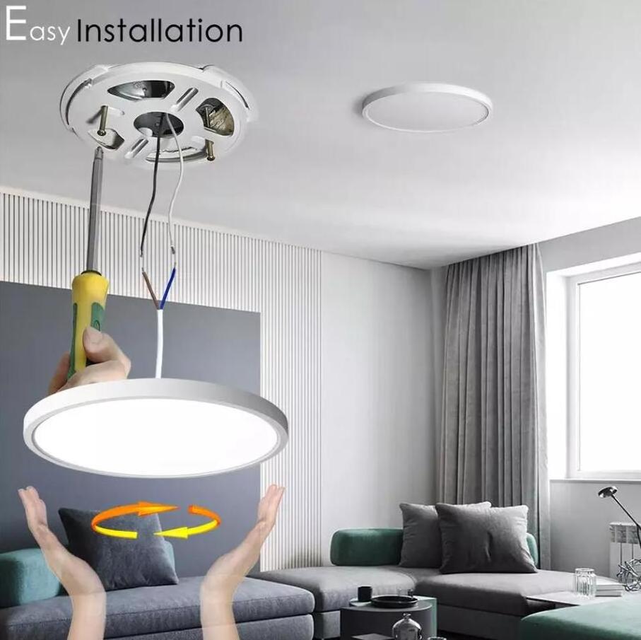 Living Room Nordic Modern House Lighting Ultra Slim CCT Adjustable 12W 20W 36W Surface Flush Mount Led Ceiling Light for Bedroom