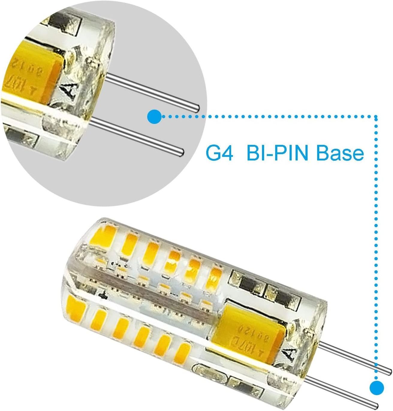 Small Bulb CE ErP RoHS 1-7W No Flicker Dimmable 2700-6500K G4 G9 Series LED SMD Bulbs for Crystal Light