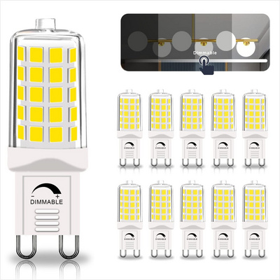 G9 LED Bulb Dimmable 6000K Daylight White 4W (40Watt Halogen Equivalent) G9 Light Bulbs for Chandelier, Standard Ceramic