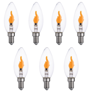 DC 3V AC 110V 220V E12 E14 E26 E27 Decorative C35 Candelabra Candle Flicker Fire Flame Effect Led Flickering Flame Bulb